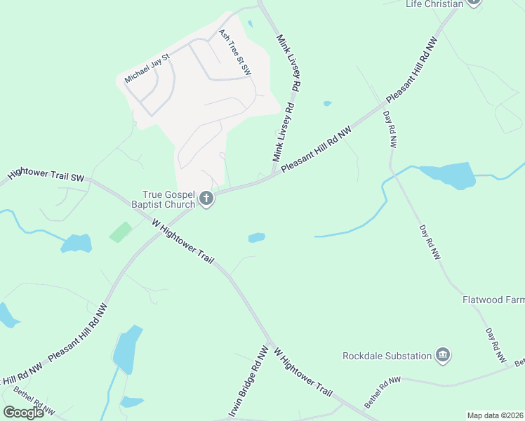 map of restaurants, bars, coffee shops, grocery stores, and more near 798 Pleasant Hill Road Northwest in Conyers