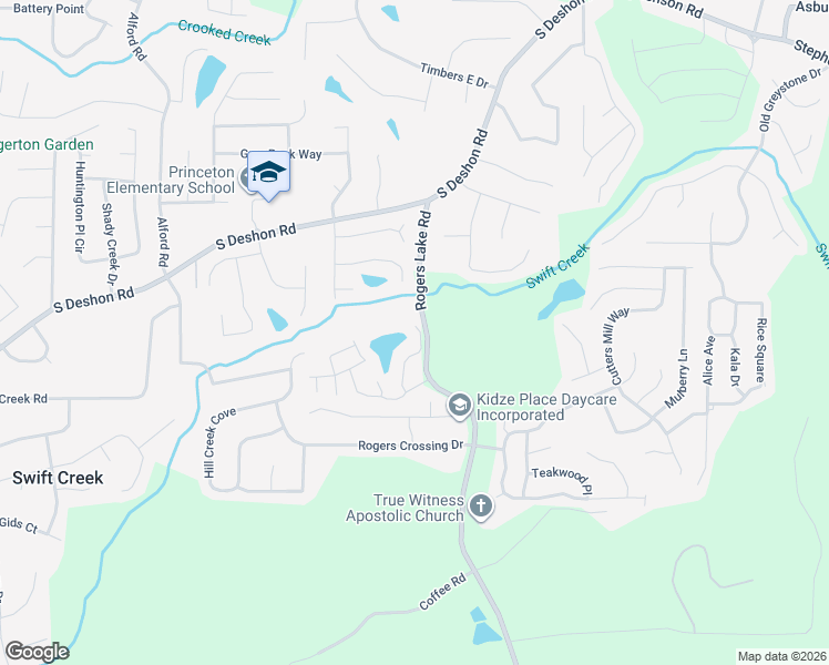 map of restaurants, bars, coffee shops, grocery stores, and more near 1544 Rogers Preserve Road in Lithonia