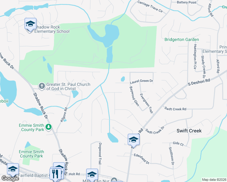 map of restaurants, bars, coffee shops, grocery stores, and more near 6266 Silver Spur Drive in Lithonia
