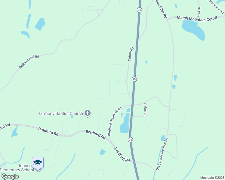map of restaurants, bars, coffee shops, grocery stores, and more near 4305 McCay Lane in Dixiana