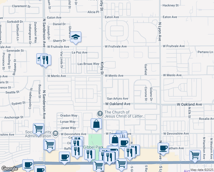 map of restaurants, bars, coffee shops, grocery stores, and more near 2424 San Pedro Avenue in Hemet