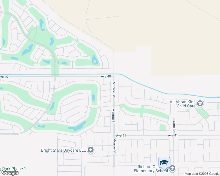 map of restaurants, bars, coffee shops, grocery stores, and more near 81968 Avenida Dulce in Indio