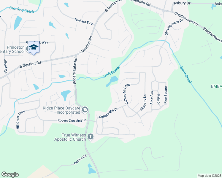 map of restaurants, bars, coffee shops, grocery stores, and more near 1255 Live Oak Terrace in Lithonia