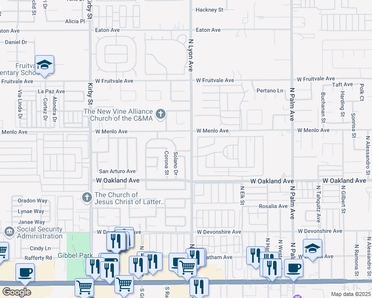 map of restaurants, bars, coffee shops, grocery stores, and more near 1750 Mundo Drive in Hemet