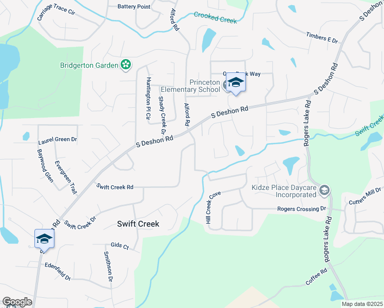 map of restaurants, bars, coffee shops, grocery stores, and more near 1229 Regal Heights Drive in Lithonia