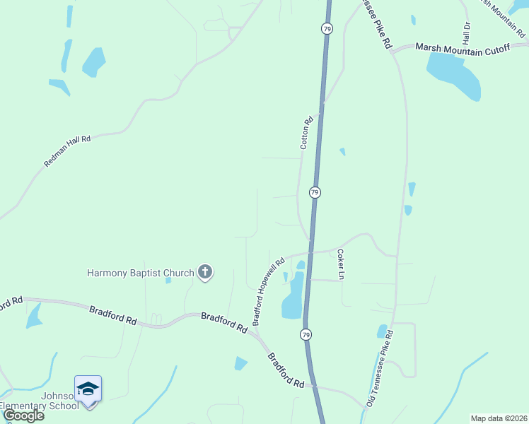map of restaurants, bars, coffee shops, grocery stores, and more near 4305 McCay Lane in Dixiana