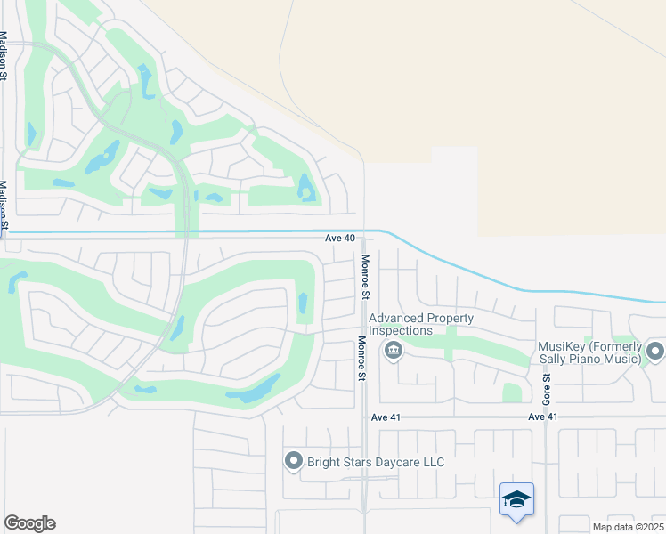 map of restaurants, bars, coffee shops, grocery stores, and more near 81909 Avenida Las Ramblas in Indio