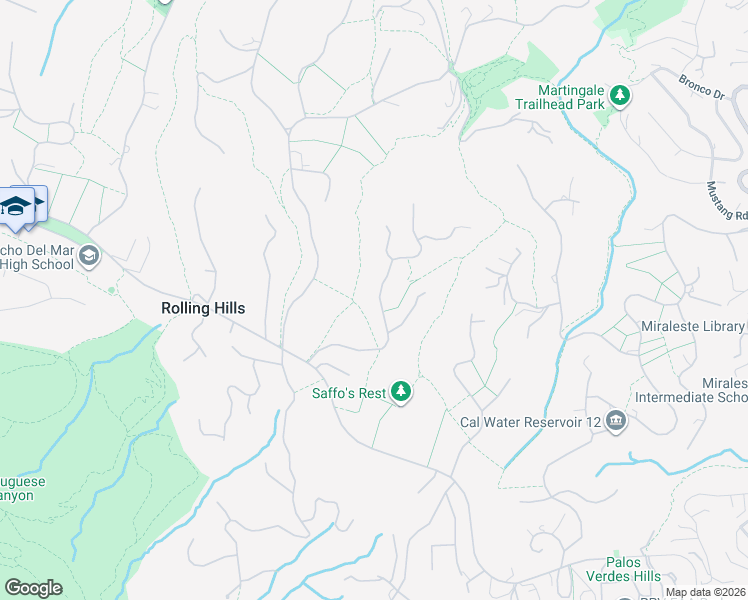 map of restaurants, bars, coffee shops, grocery stores, and more near 10 Georgeff Road in Rolling Hills