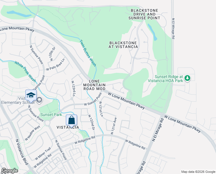 map of restaurants, bars, coffee shops, grocery stores, and more near 12109 West Desert Mirage Drive in Peoria