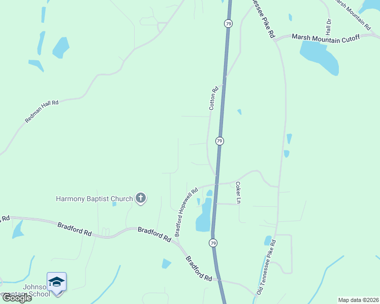 map of restaurants, bars, coffee shops, grocery stores, and more near 4305 McCay Lane in Bradford