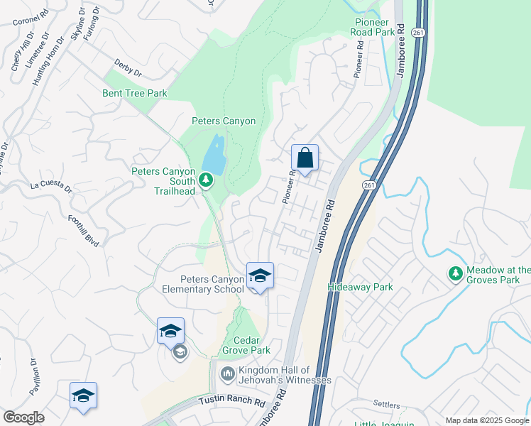 map of restaurants, bars, coffee shops, grocery stores, and more near 2593 Newman Ave in Tustin