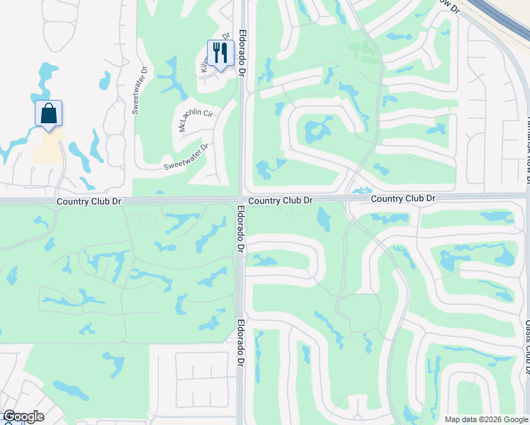 map of restaurants, bars, coffee shops, grocery stores, and more near 141 Rainbird Circle in Palm Desert