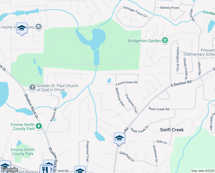 map of restaurants, bars, coffee shops, grocery stores, and more near 6287 Laurel Green Drive in Lithonia