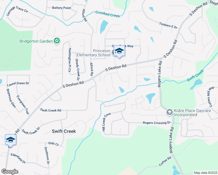 map of restaurants, bars, coffee shops, grocery stores, and more near 1293 Oak Knoll Court in Lithonia
