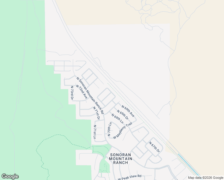 map of restaurants, bars, coffee shops, grocery stores, and more near 7043 West Andrew Lane in Peoria