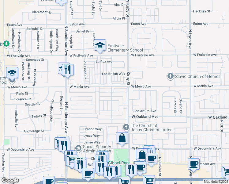 map of restaurants, bars, coffee shops, grocery stores, and more near in Hemet