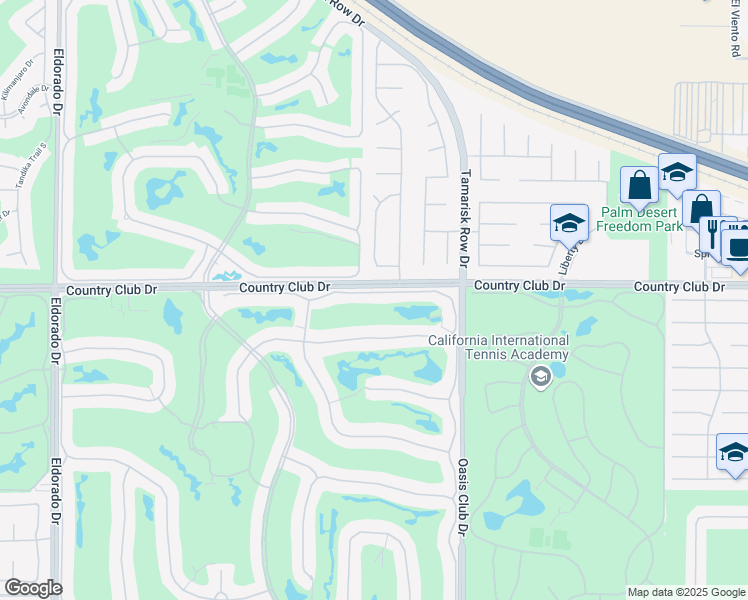 map of restaurants, bars, coffee shops, grocery stores, and more near 775 Box Canyon Trail in Palm Desert