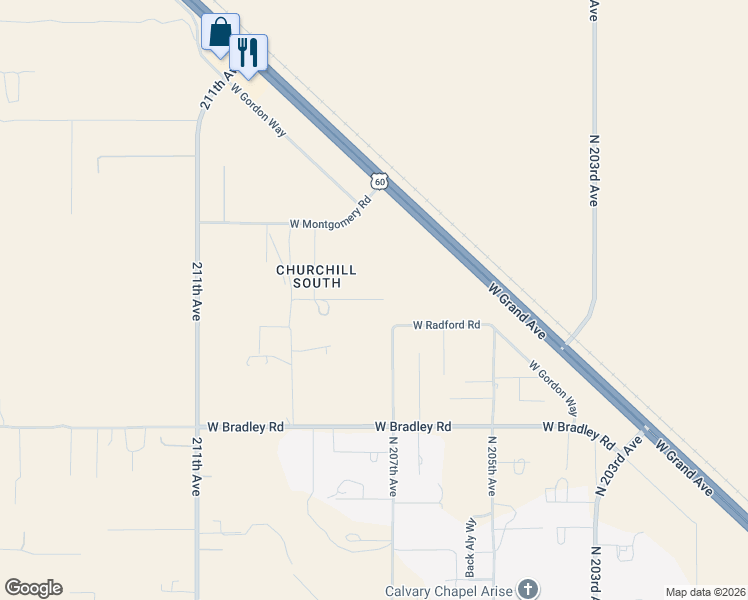map of restaurants, bars, coffee shops, grocery stores, and more near in Maricopa County