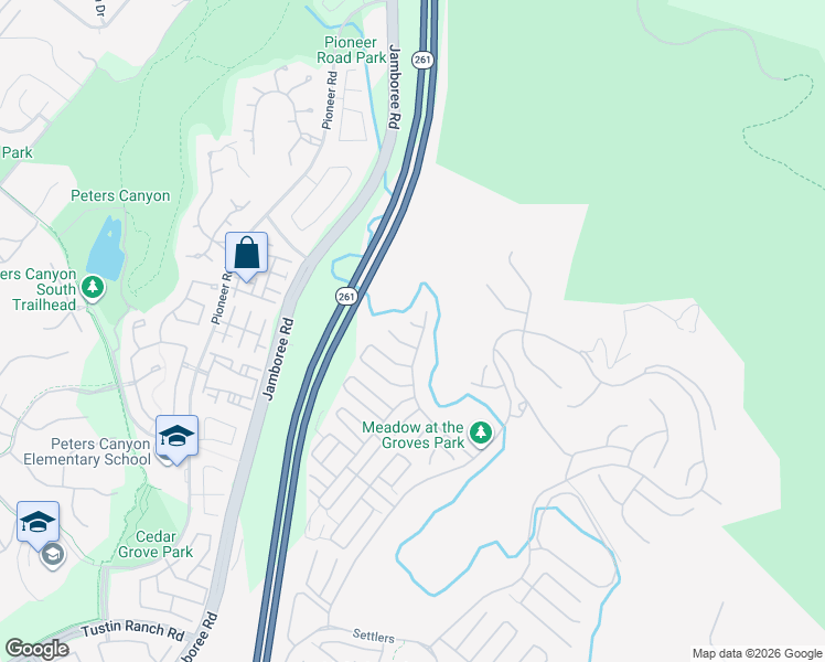 map of restaurants, bars, coffee shops, grocery stores, and more near 52 Highnoon in Irvine