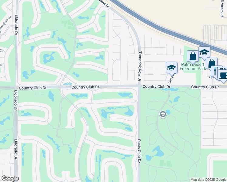map of restaurants, bars, coffee shops, grocery stores, and more near 781 Box Canyon Trail in Palm Desert