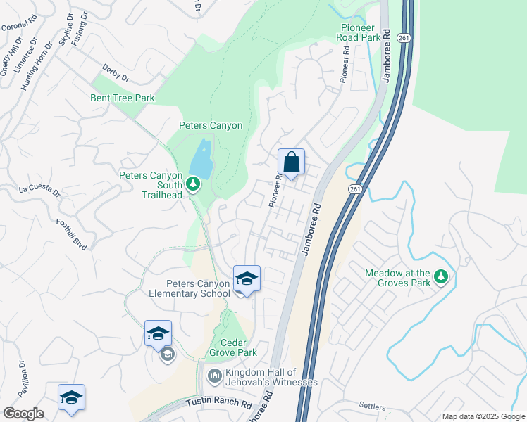 map of restaurants, bars, coffee shops, grocery stores, and more near 10940 Tantlinger Drive in Tustin