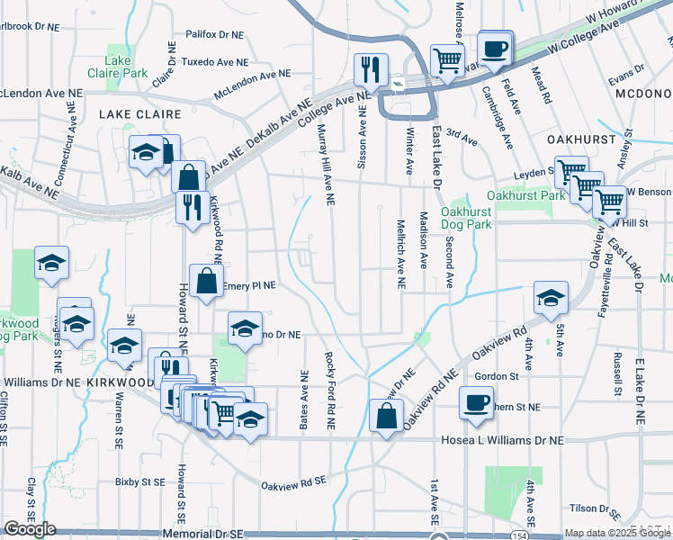 map of restaurants, bars, coffee shops, grocery stores, and more near 173 Elvan Avenue Northeast in Atlanta