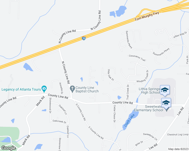 map of restaurants, bars, coffee shops, grocery stores, and more near 2854 Axton Cove in Lithia Springs