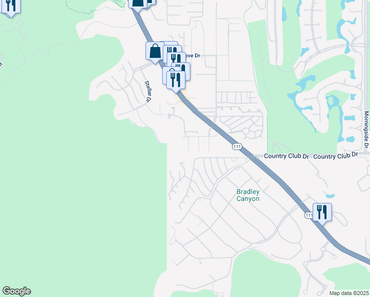 map of restaurants, bars, coffee shops, grocery stores, and more near 40065 Paseo Entrada in Rancho Mirage