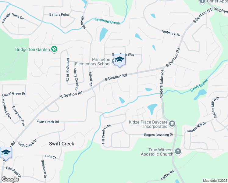 map of restaurants, bars, coffee shops, grocery stores, and more near 1173 Oak Knoll Court in Lithonia