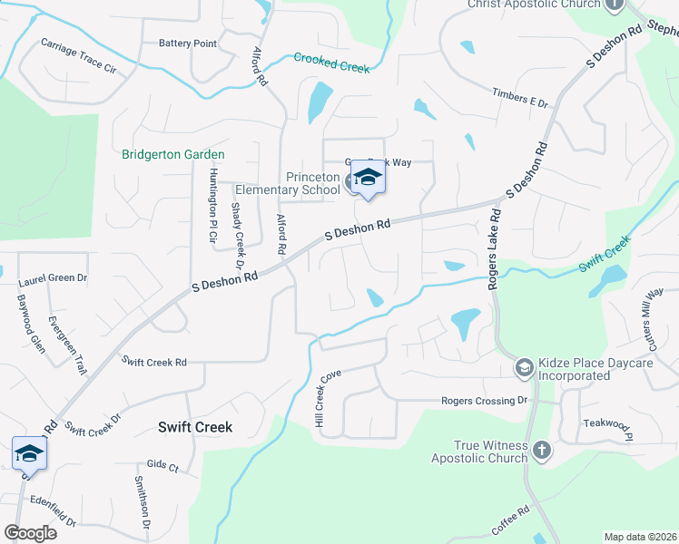 map of restaurants, bars, coffee shops, grocery stores, and more near 1197 Oak Knoll Court in Lithonia