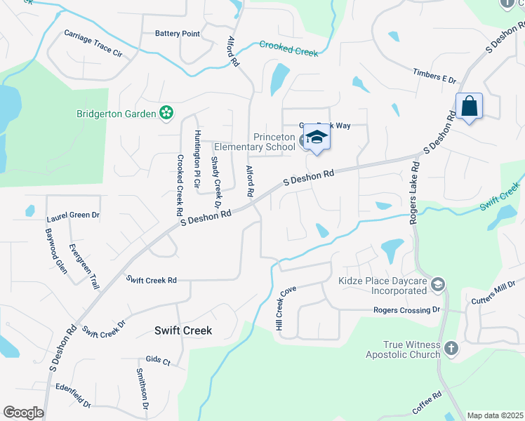 map of restaurants, bars, coffee shops, grocery stores, and more near 1198 Regal Heights Drive in Lithonia