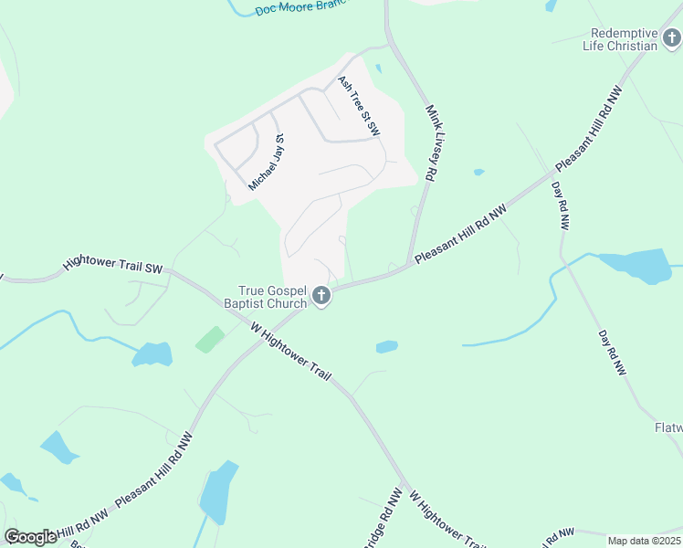 map of restaurants, bars, coffee shops, grocery stores, and more near 831 Pleasant Hill Road Northwest in Conyers