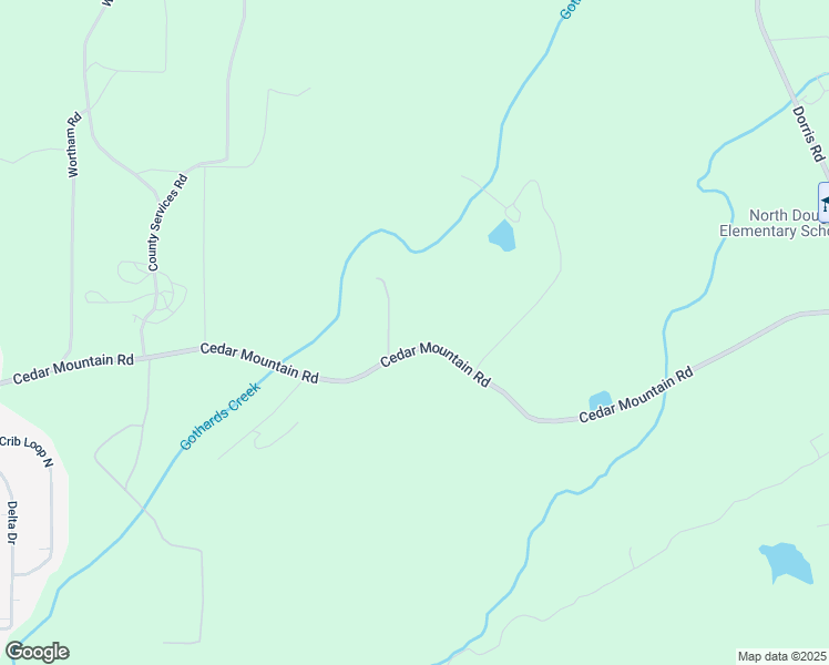 map of restaurants, bars, coffee shops, grocery stores, and more near 6890 Cedar Mountain Road in Douglasville