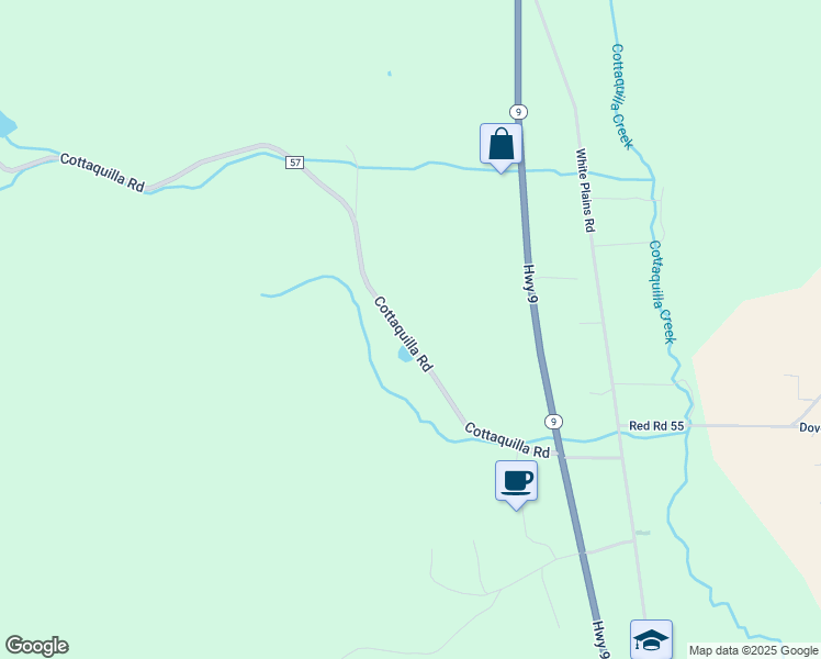 map of restaurants, bars, coffee shops, grocery stores, and more near 3801 Cottaquilla Road in Anniston