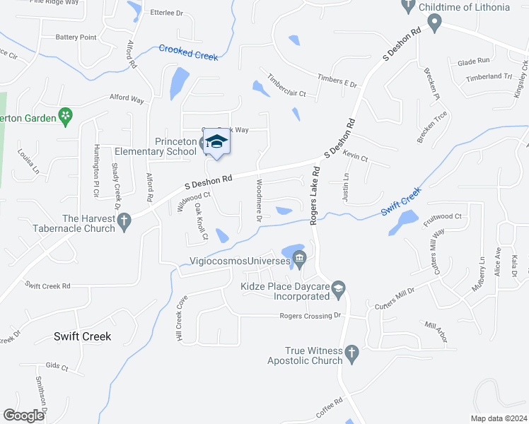 map of restaurants, bars, coffee shops, grocery stores, and more near 6798 Lombard Court in Lithonia
