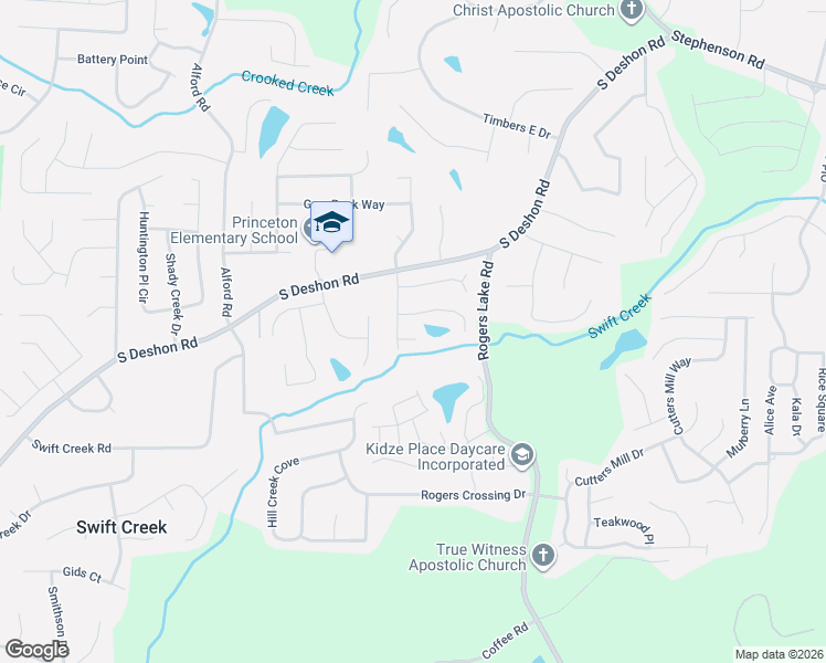 map of restaurants, bars, coffee shops, grocery stores, and more near 6803 Yorkdale Court in Lithonia