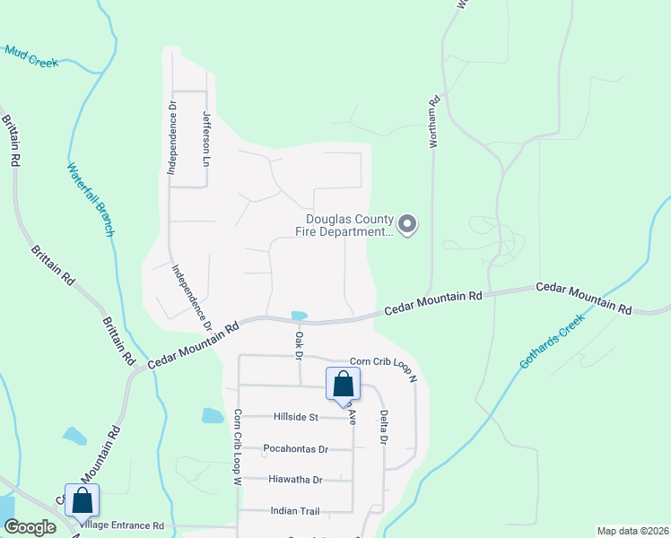 map of restaurants, bars, coffee shops, grocery stores, and more near 1795 Hampton Pass in Douglasville