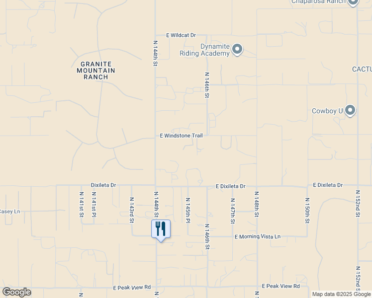 map of restaurants, bars, coffee shops, grocery stores, and more near 14511 East Windstone Trail in Scottsdale