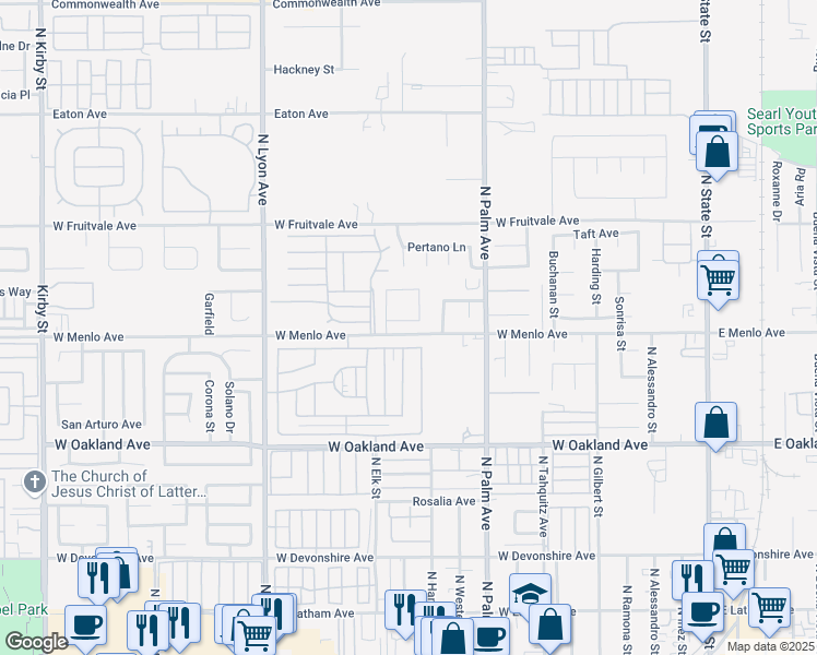 map of restaurants, bars, coffee shops, grocery stores, and more near 1145 Viento Drive in Hemet