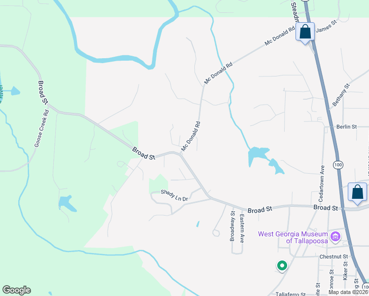 map of restaurants, bars, coffee shops, grocery stores, and more near in Tallapoosa