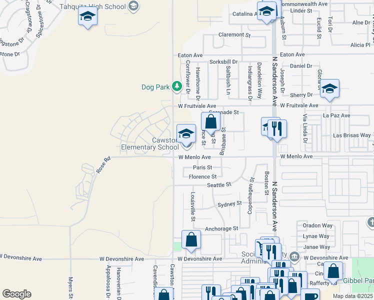 map of restaurants, bars, coffee shops, grocery stores, and more near in Hemet