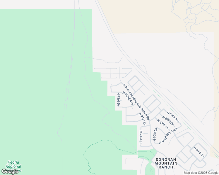 map of restaurants, bars, coffee shops, grocery stores, and more near 30268 North 73rd Lane in Peoria