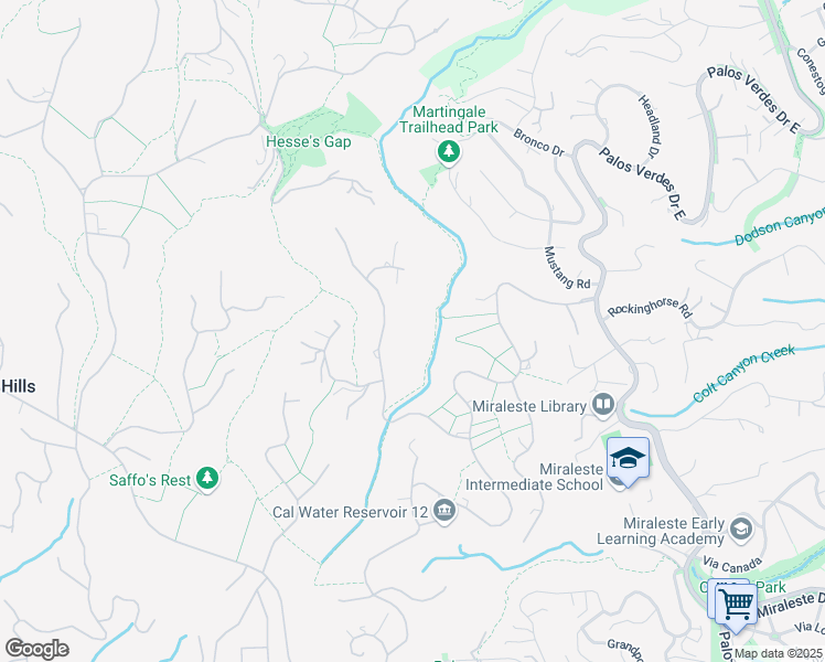 map of restaurants, bars, coffee shops, grocery stores, and more near 15 Chuckwagon Road in Rolling Hills