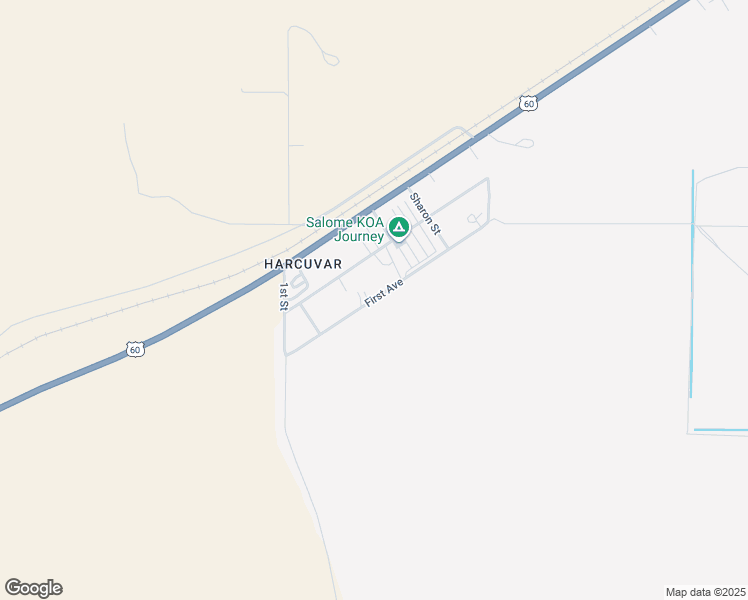 map of restaurants, bars, coffee shops, grocery stores, and more near First Avenue in Salome