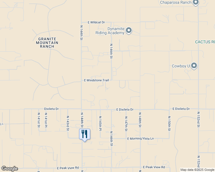 map of restaurants, bars, coffee shops, grocery stores, and more near 14511 East Windstone Trail in Scottsdale