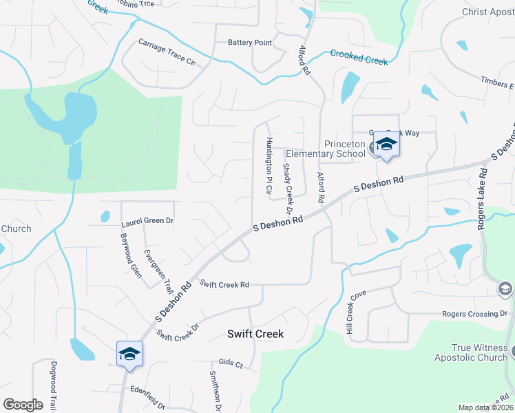 map of restaurants, bars, coffee shops, grocery stores, and more near 1167 Huntington Place Circle in Lithonia