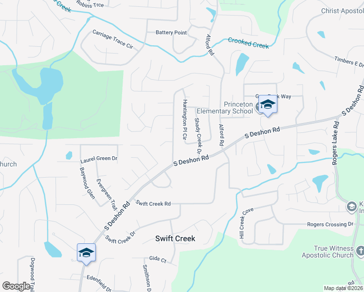 map of restaurants, bars, coffee shops, grocery stores, and more near 1167 Huntington Place Circle in Lithonia