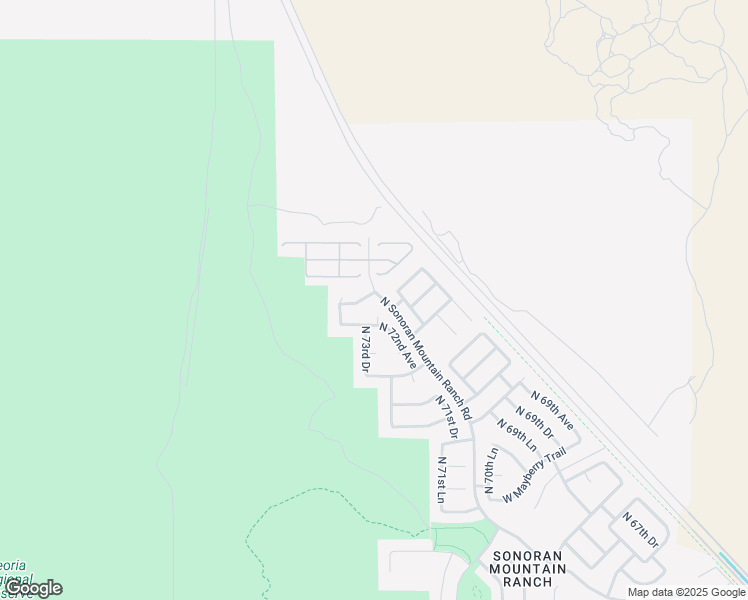 map of restaurants, bars, coffee shops, grocery stores, and more near 7327 West Desert Mirage Drive in Peoria