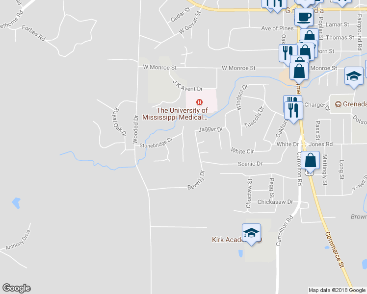 map of restaurants, bars, coffee shops, grocery stores, and more near 1357 Whippoorwill Cove in Grenada