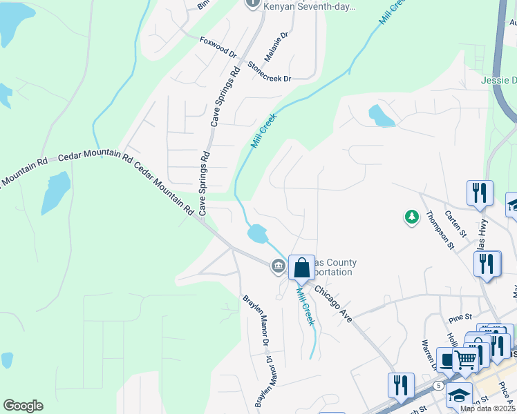 map of restaurants, bars, coffee shops, grocery stores, and more near 7094 Littlebrook Way in Douglasville